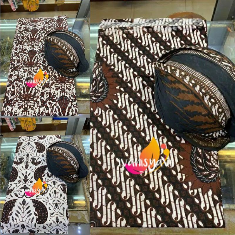 Jual (1jarik + 1blangkon) Jarik Instan + Blangkon Jogja Modang | Motif ...