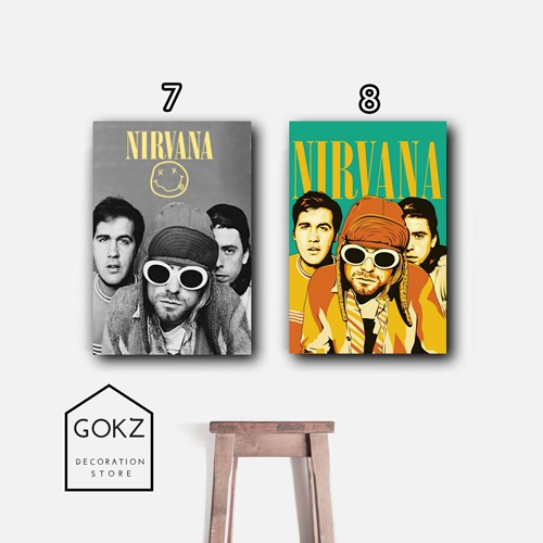 Jual POSTER KAYU BAND NIRVANA KURT COBAIN MUSIC PICTBOX WALLDECOR ...
