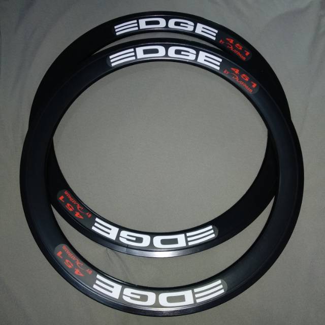 Jual Velg Rims EDGE 20 451 28 hole satu set Black | Shopee Indonesia