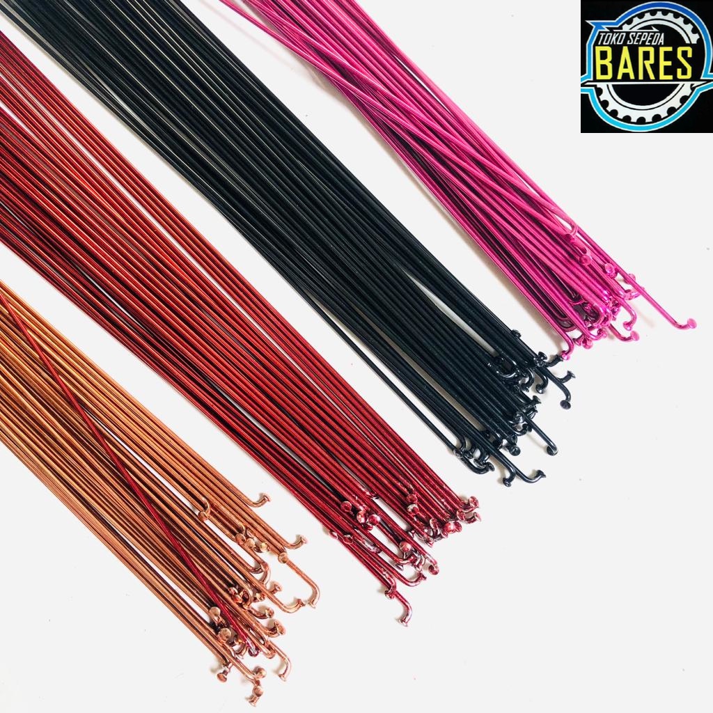 Jual Ruji Jari Jari Spoke Besi 14G x 271 mm Sepeda Roadbike Fixie Warna Shopee Indonesia