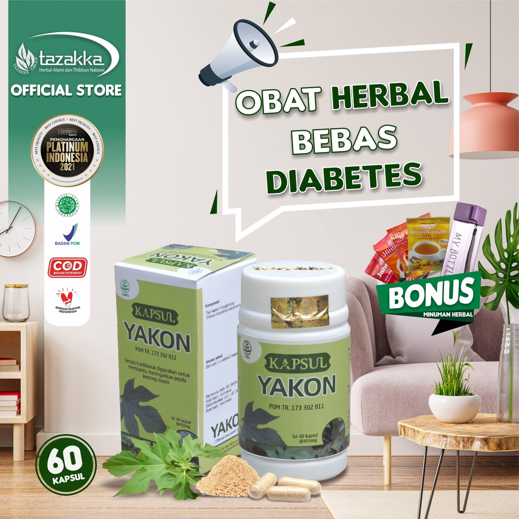 Jual Yakon Daun Insulin Untuk Diabetes Ekstrak Herbal Tazakka Original