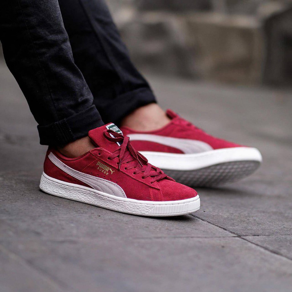 Jual SEPATU PUMA SUEDE CLASSIC RED and WHITE made in INDO Shopee Indonesia