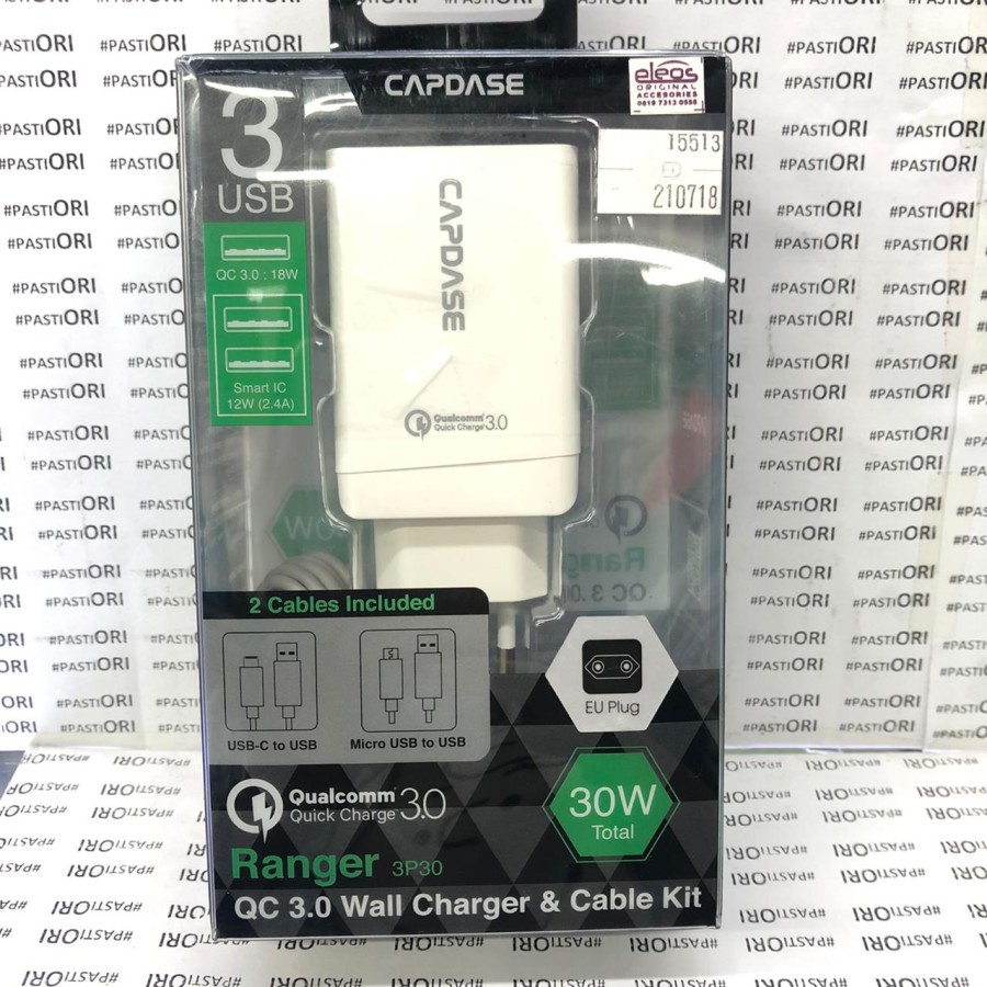 Jual Capdase Ranger Q.C 3.0 Wall Charger 3P30 Original | Shopee Indonesia