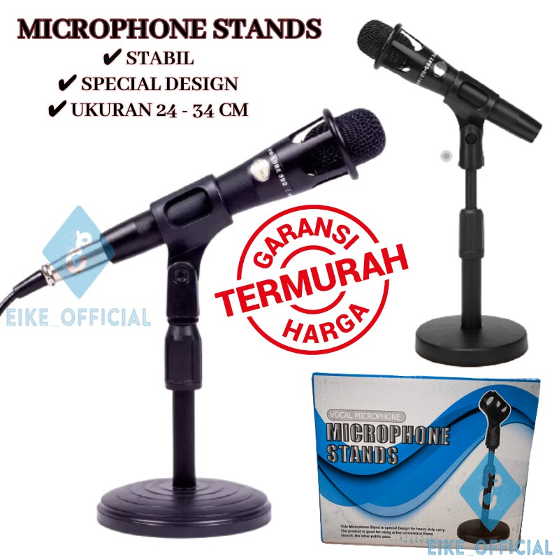Jual MICROPHONE STANDS / HOLDER MIC KARAOKE MEJA / STAND MIC MEJA / MICROPHONE HOLDER (BISA