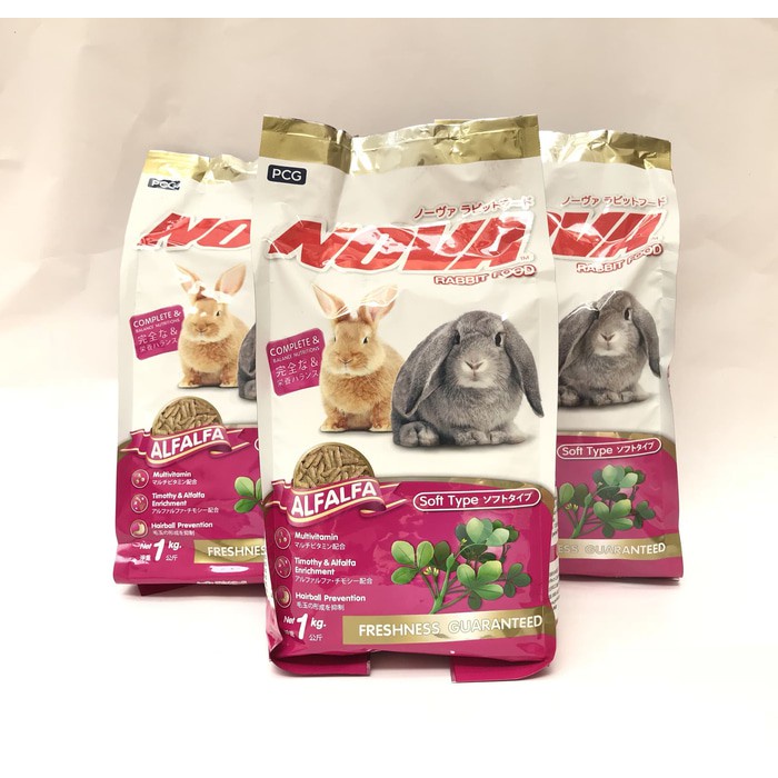 Jual Makanan Pelet Kelinci Nova Alfalfa Rabbit Food 1 kg | Shopee Indonesia