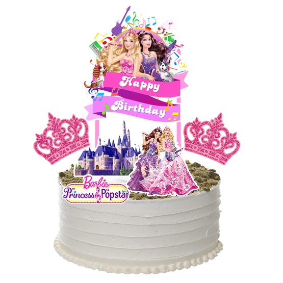 barbie princess and the popstar cake
