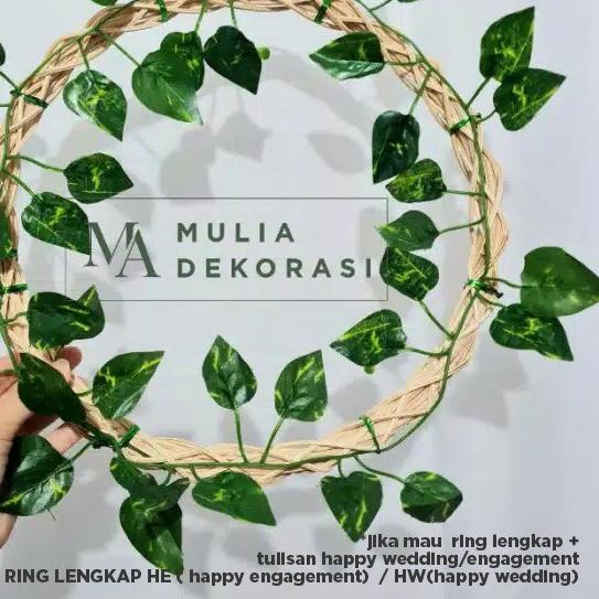 Jual Ring Rotan Lingkaran Dekorasi Backdrop Lamaran Nikahan Inisial Huruf Ring Lengkap