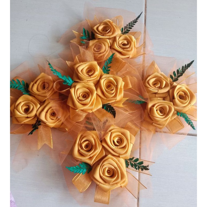 Jual bunga hiasan seserahan parcel hampers (gold) | Shopee Indonesia