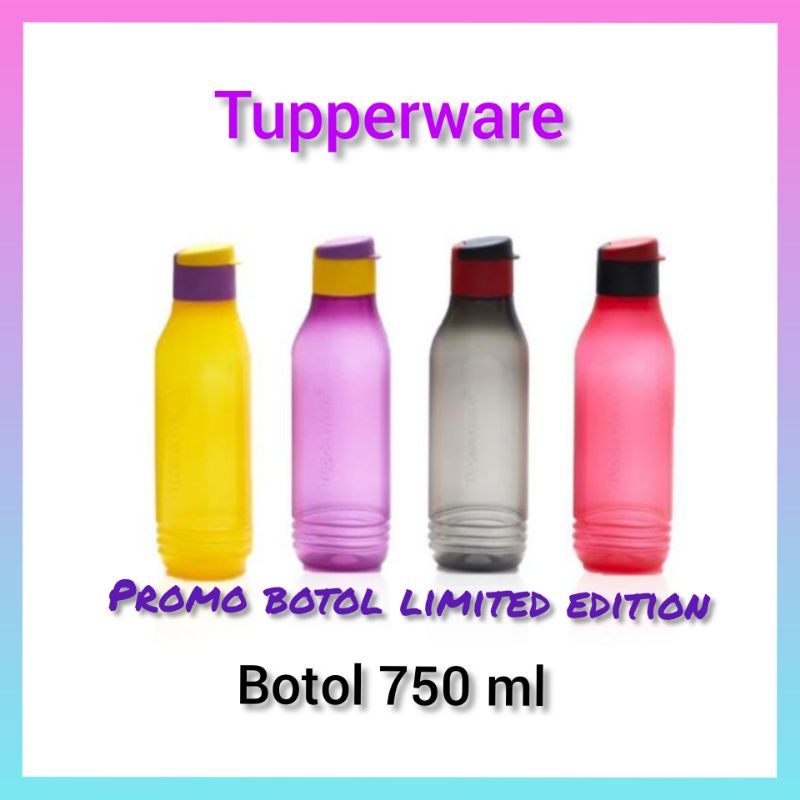 Jual botol polos model segitiga terbaru Tupperware promo tutup flip ...