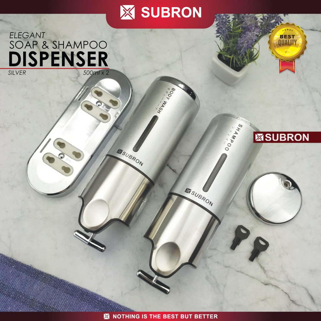 Jual SUBRON Elegant Soap Dispenser 500ml Double 1000ml Tempat Sabun ...