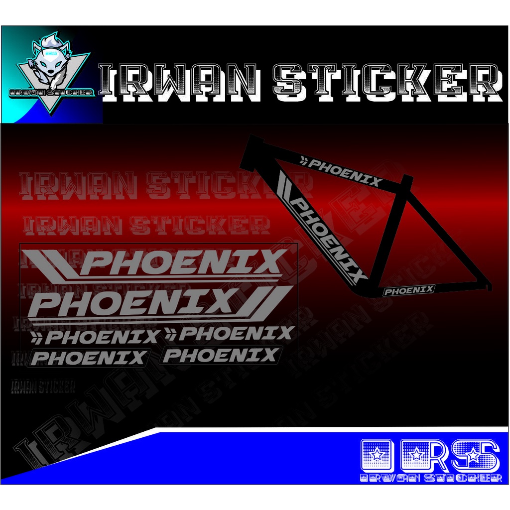 Jual Cutting Sticker Sepeda Phonix Variasi Motif Costum Sticker Striping Sepeda Cod Shopee