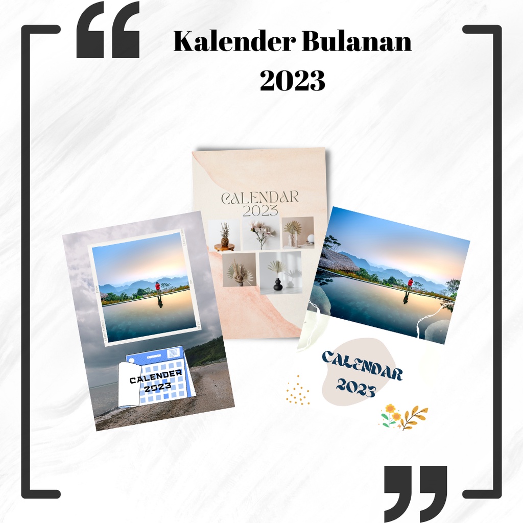 Jual [Bulanan] Kalender 2023 Kalender Dinding 2023 Spiral Kalender Klem ...