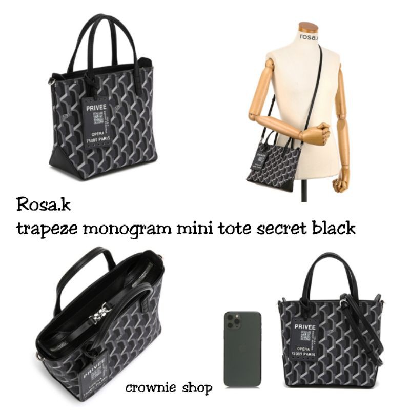 Rosa K. Trapeze Monogram Mini Tote Sling bag, Luxury, Bags