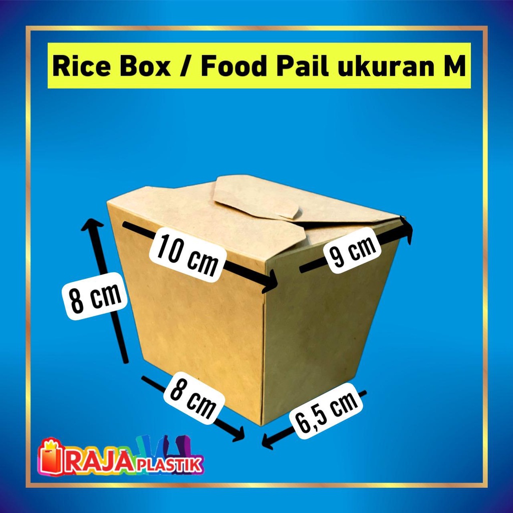 Jual Rice Box Kraft M / Food Pail Kraft M | Shopee Indonesia