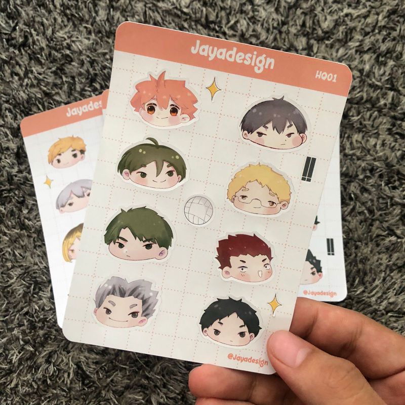 Jual Sticker Sheet Anime Haikyuu Sticker Haikyuu Stiker Haikyuu Cute Stiker Kiss Cut 2424