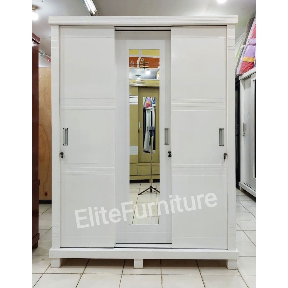 Jual Lemari Baju 3 Pintu Jumbo Lemari Pakaian 3 Pintu Sliding