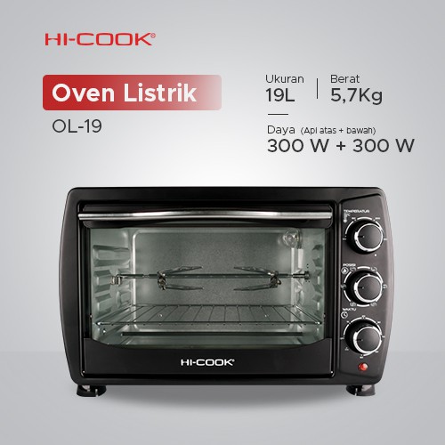 Jual OVEN LISTRIK 19 L LOW WATT HI COOK OL 19 OL-19 | Shopee Indonesia