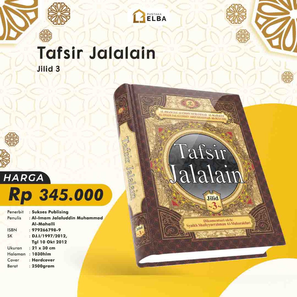 Jual Pustaka Elba Buku Kitab Tafsir Jalalain Jilid 3 Shopee Indonesia