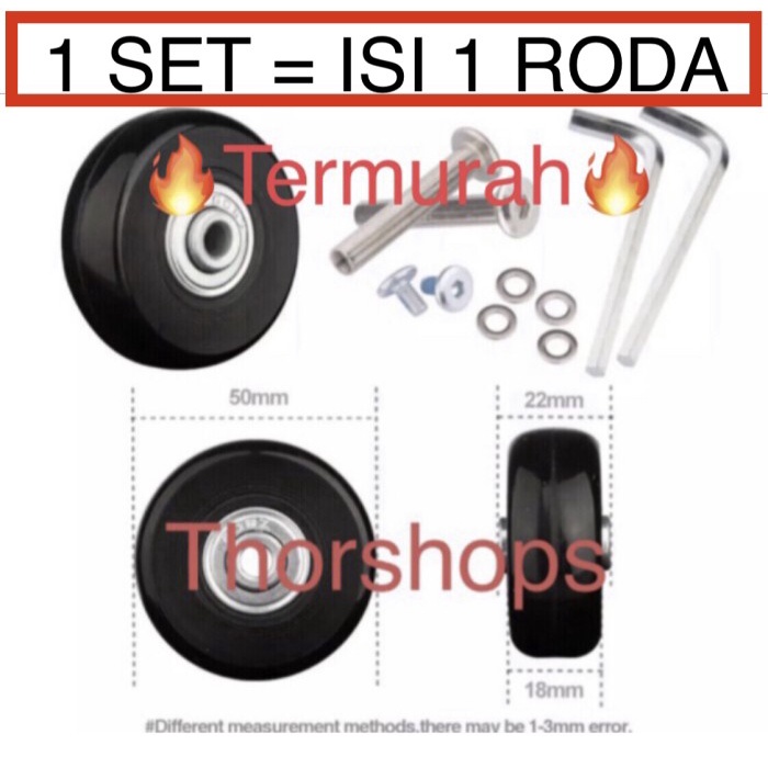 Jual KOPER- RODA KOPER REPLACEMENT UKURAN DIAMETER 50 MM (5CM) 1 SET ...