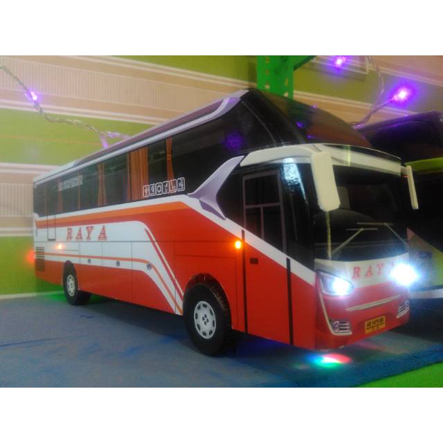 Jual Miniatur bus bus Raya sr2 Lampu | Shopee Indonesia