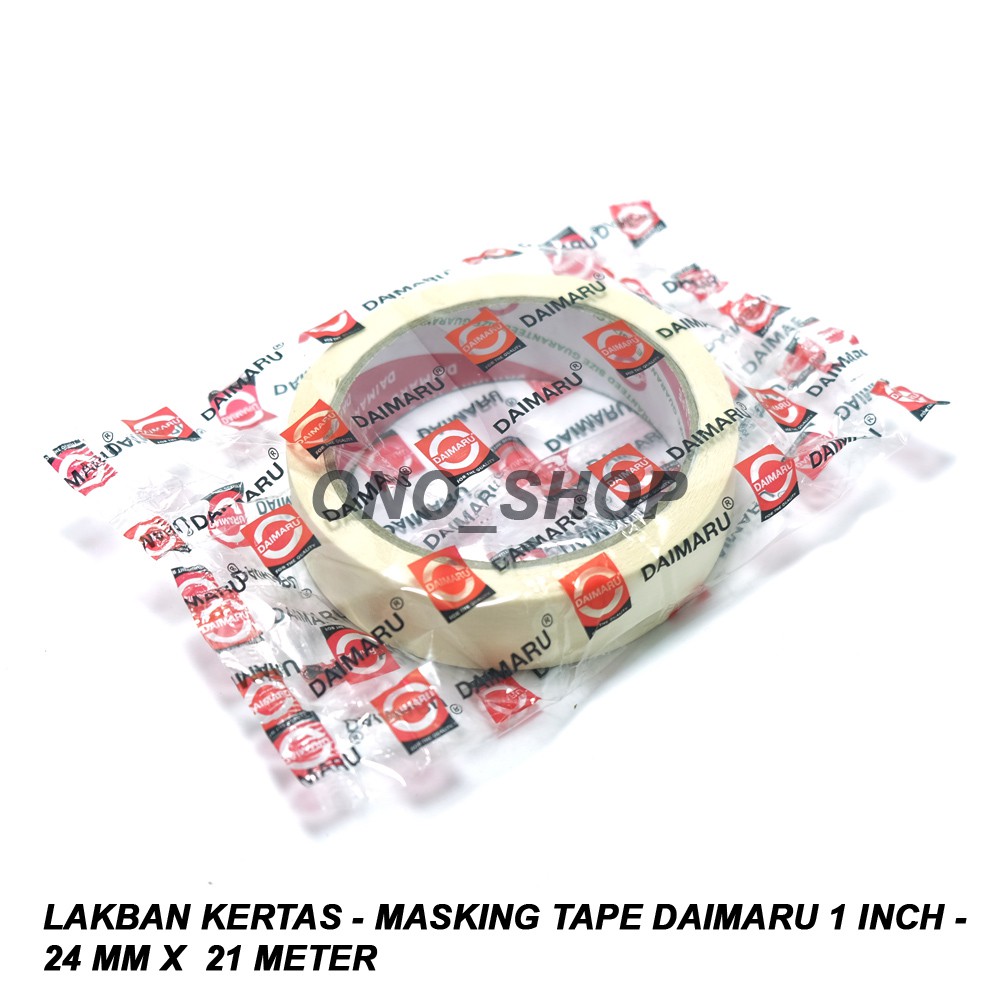 Jual Lakban Kertas Masking Tape Daimaru 1 Inch 24 Mm X 21 Meter Shopee Indonesia 6900