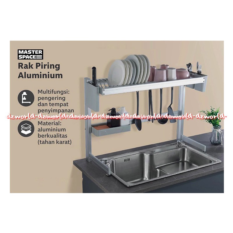 Jual Master Space Rak Piring Alumunium Untuk Meletakkan Piring Diatas ...