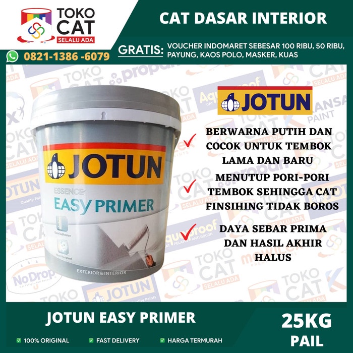 Jual Cat Dasar Tembok Interior Jotun Easy Primer Warna Putih 25kg Pail Shopee Indonesia 1461