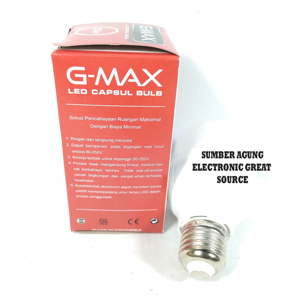 Jual Lampu GMAX 10W LED Kapsul Capsule 10 Watt Capsul Bulb Terang Awet ...