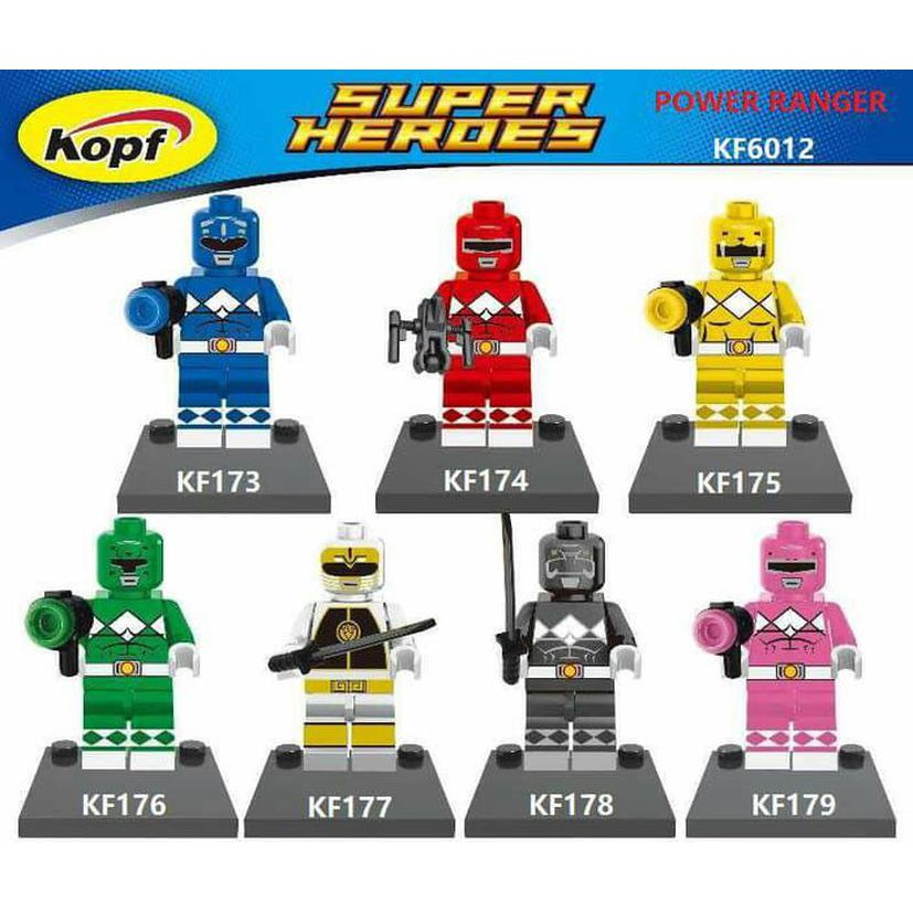 Jual Power Ranger Set KF6012 Minifigure Lego Bootleg (7 pcs) | Shopee ...