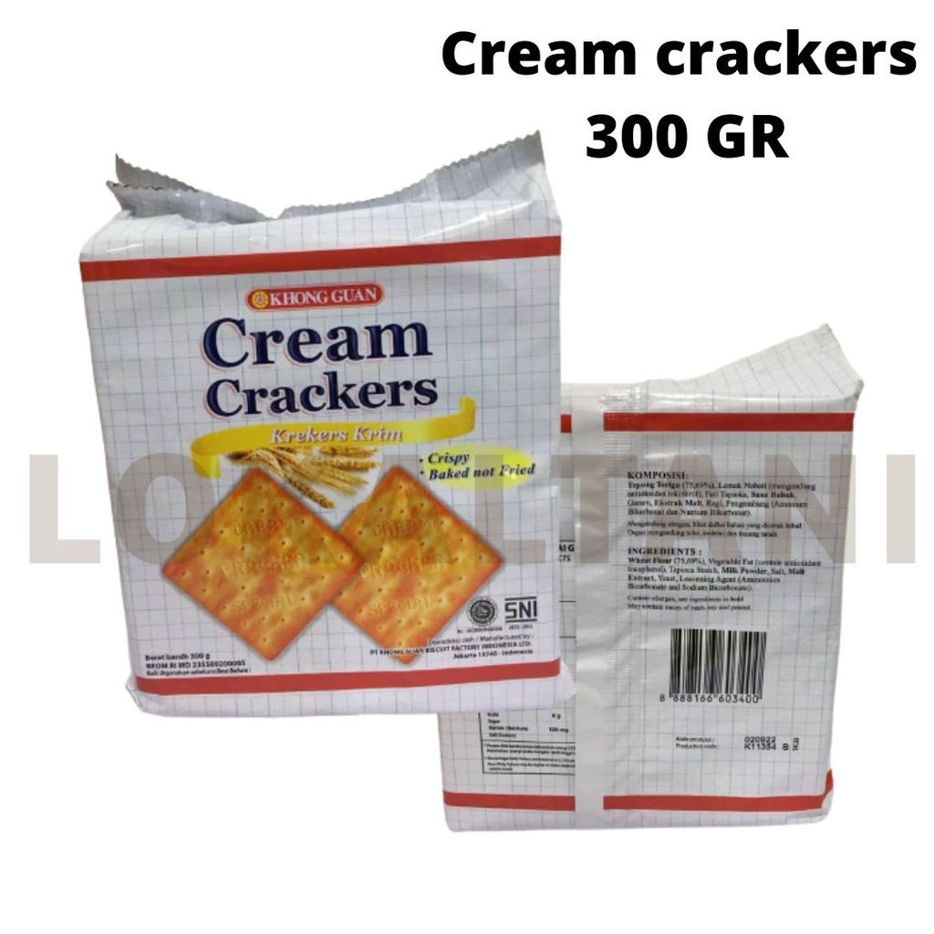 Jual Khong Guan Cream Crackers Krekers Krim Biskuit G Shopee Indonesia