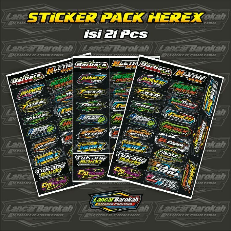 Jual Sticker Pack Herex Racing ANTI AIR | Shopee Indonesia