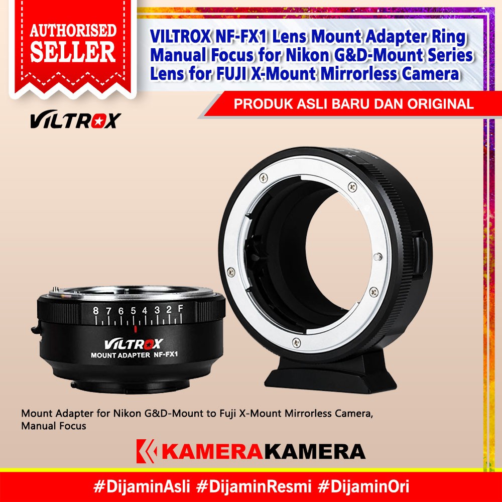 Jual Viltrox NFFX1 Mount Adapter Nikon Lens to Fujifilm X Mount Camera