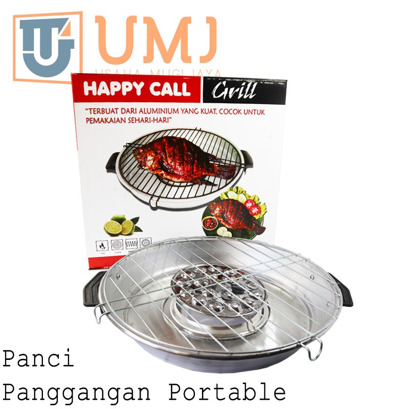 Jual Grill Pan Happy Call Alat Panggang Ikan Sate Ayam Simpel Praktis