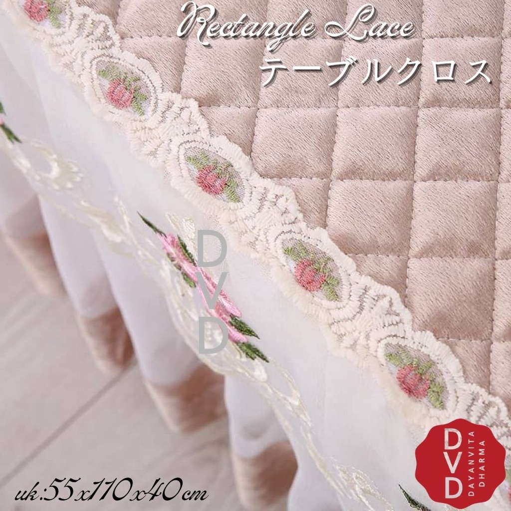 Jual Rectangle Lace Tablecloth Table Runner - Taplak Meja Renda ...