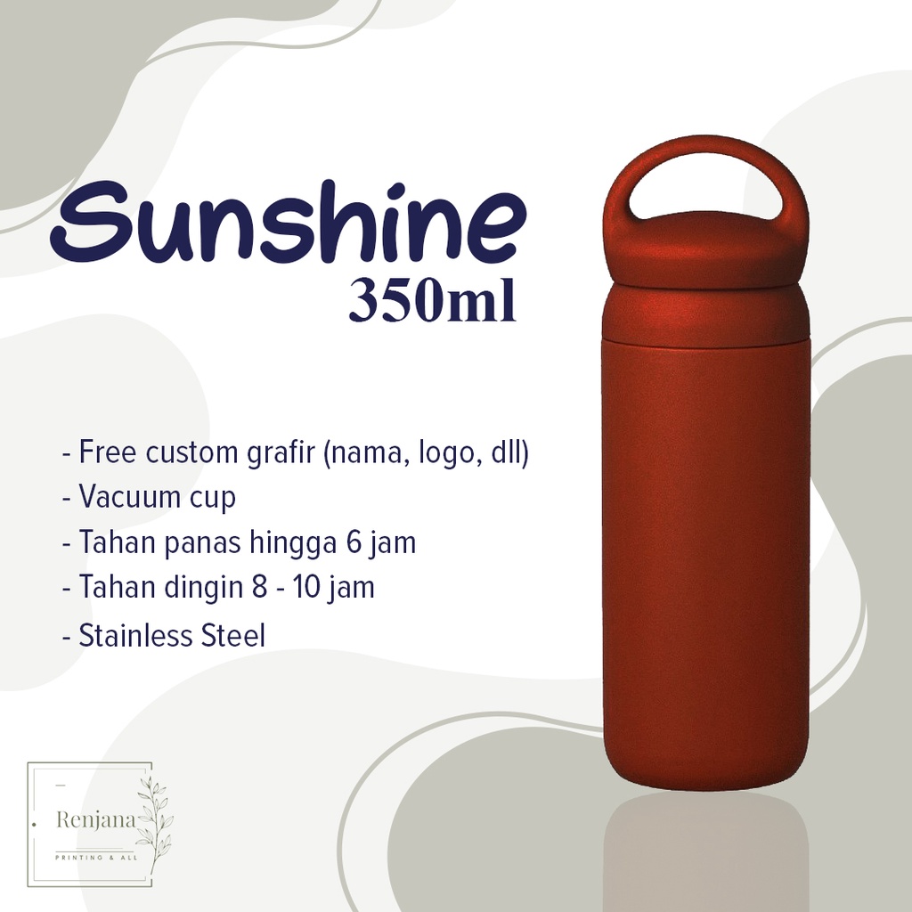 Jual Sunshine 350ml Stainless Steel Custom Grafir | Shopee Indonesia
