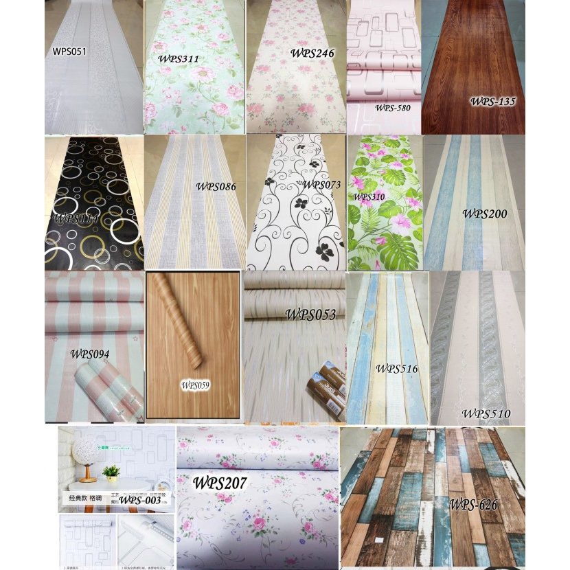 Jual Wallpaper Walpaper Kembang Garis Batik Bata Bambu Kotak Wallsticker Shopee Indonesia 6095