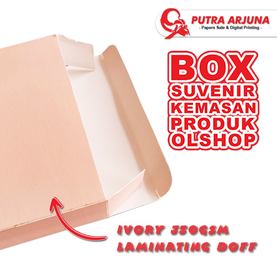Jual BOX KEMASAN PRODUK, PACKAGING, SUVENIR, IVORY 350 GSM - 16,5x15X5 ...
