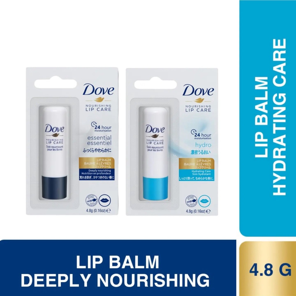 Jual DOVE Lip Balm Nourishing Essential & Hydro Lip Care Pelembap