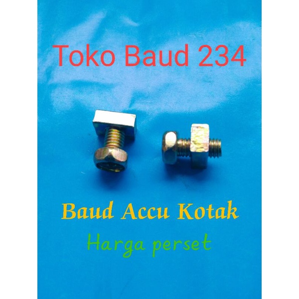 Jual Baud Accu aki Kotak harga 1 set ( 2 pcs ) | Shopee Indonesia