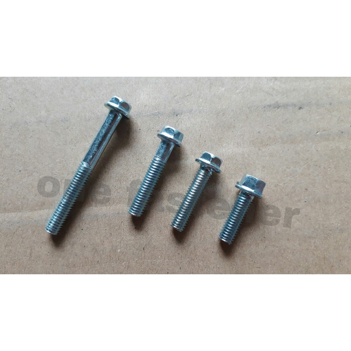 Jual Baut Flange Bolt M6x35 Putih Kunci 8 Blok Mesin Cvt Baut 10 6mm ...