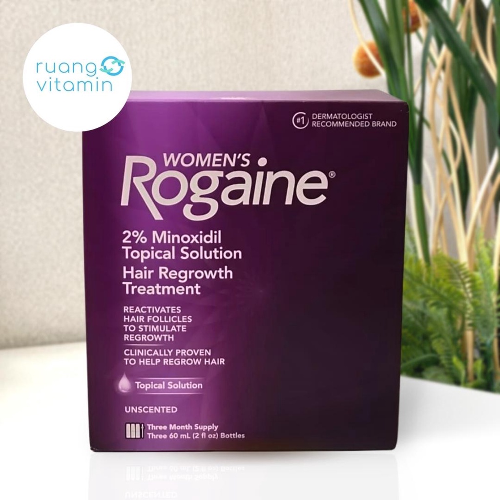 Jual ROGAINE Women's Liquid 2% Minoxidil Box (60 ml) (isi 3 botol ...