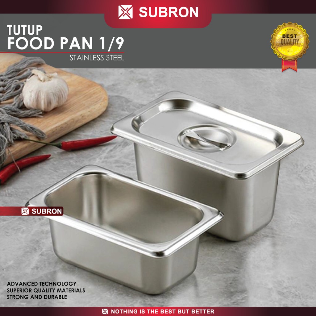 Jual SUBRON Tutup Food pan 1/9 wadah penyimpan panstainless steel ...