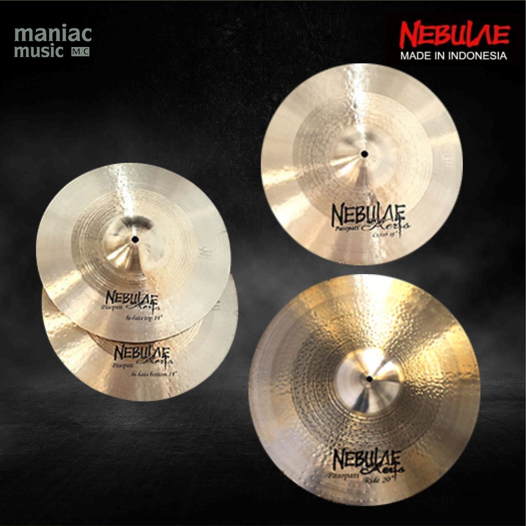 Jual Nebulae Keris Pasopati Set Cymbal Pack Brpnze 20 Hihat 14 Crash 16 Ride 20 Pop Rock 