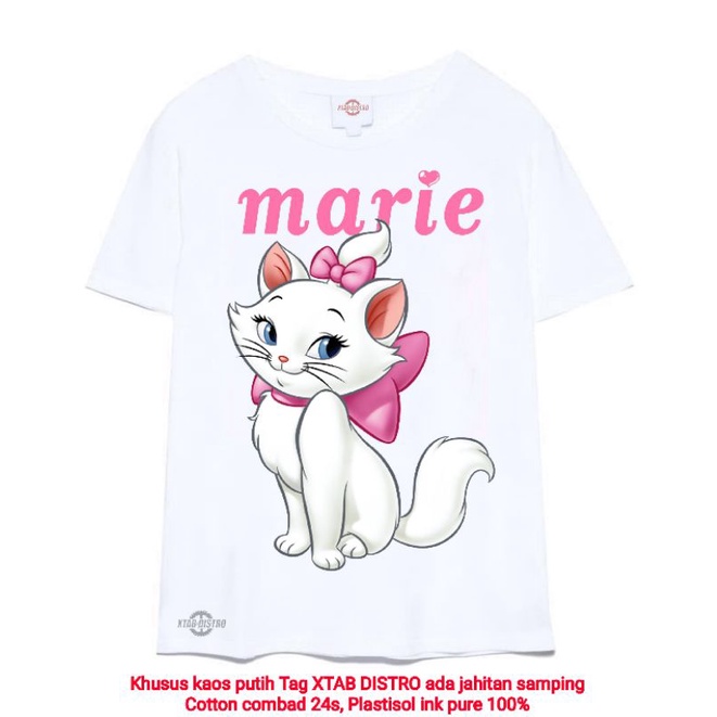 Jual kaos MARIE CAT Premium Tshirt marie cat kaos kucing lucu kaos ...