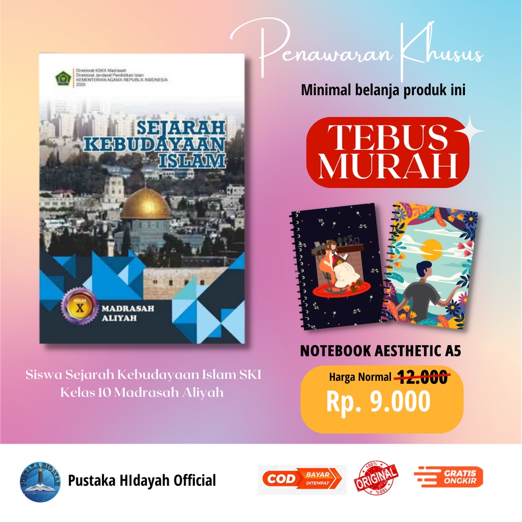 Jual Buku Siswa Sejarah Kebudayaan Islam SKI Kelas 10 Madrasah Aliyah ...