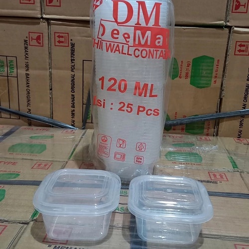 Jual Thinwall Dm Kotak Square Ml Kotak Makan Plastik Shopee