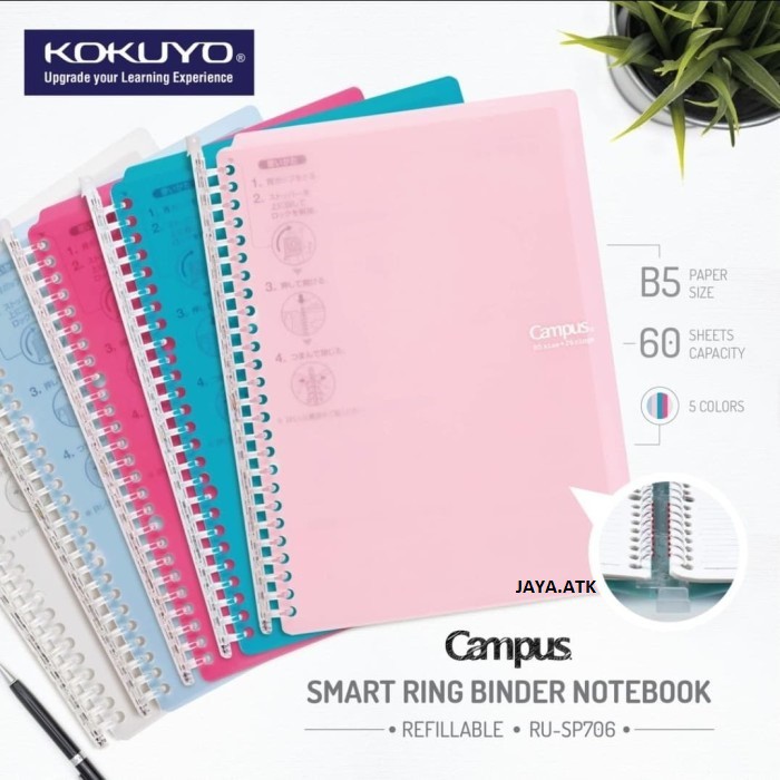 Jual KOKUYO BINDER NOTE B5 BUKU RING 26 LUBANG TIPIS SP706 60 LBR ...