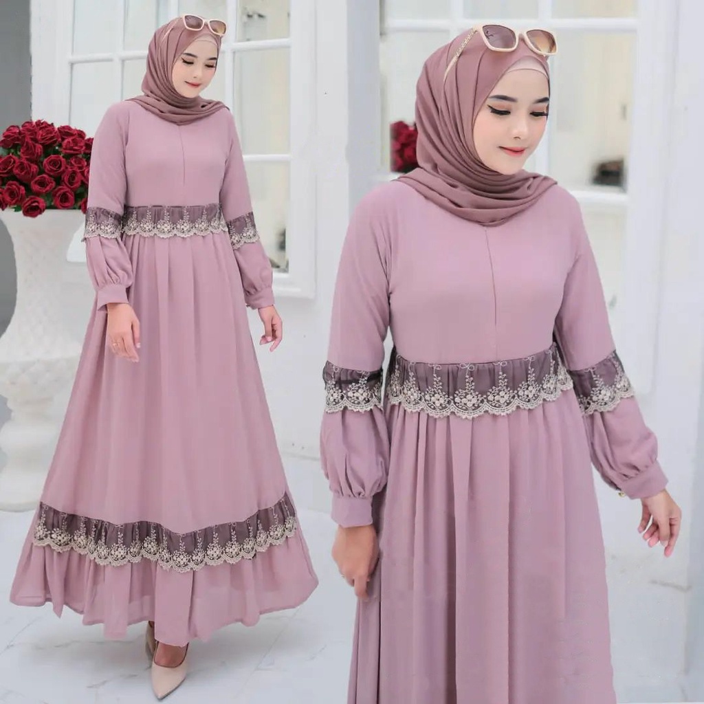 Jual SONIA MAXY RENDA LD 110 CERUTY BABYDOLL FULL FURING DRESS MUSLIM ...