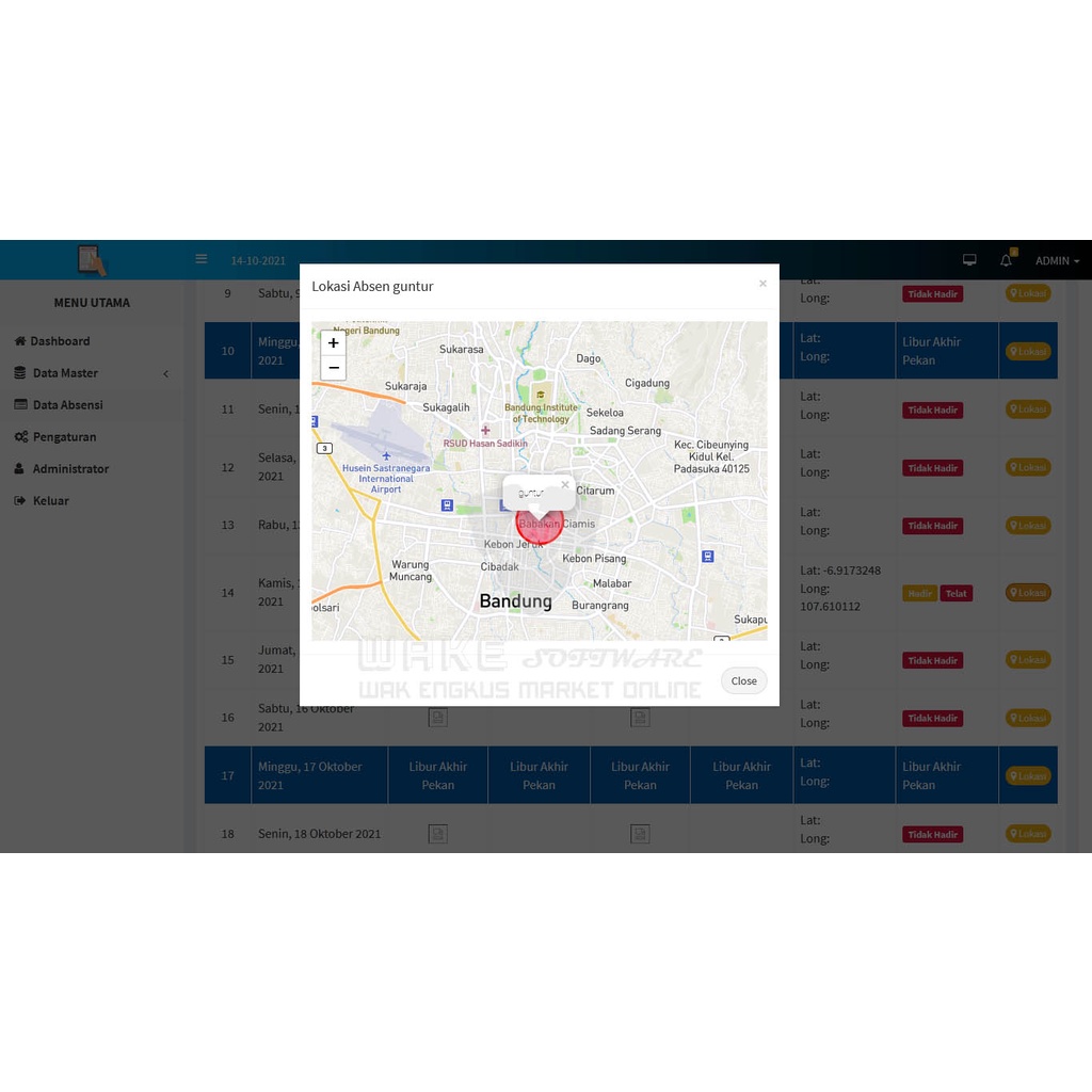 Jual Aplikasi Absensi/Presensi Online - Support Titik Lokasi Map, Foto ...