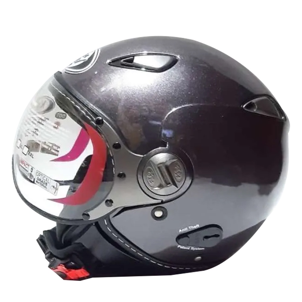 Jual Helm Kyt Elsico Solid Gunmetal Shopee Indonesia